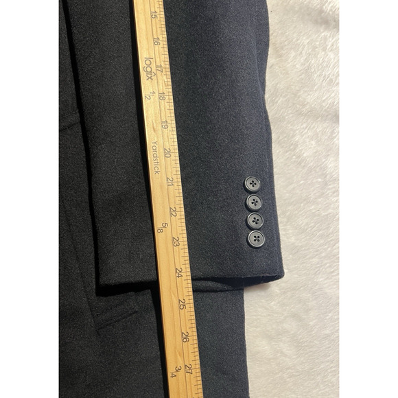 Kenneth Cole Mens 44L Dark Navy Blue Walking Topcoat Overcoat - Picture 12 of 15